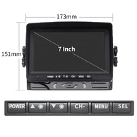 2.4G numérique sans fil 7 pouces LCD moniteur caméra Kit facile à installer système de vue arrière pour camion Bus chariot élévateur écran divisé étanche