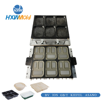 Moule de thermoformage multi-cavités pour contenants alimentaires asiatiques à emporter avec sections pour riz, nouilles et viande