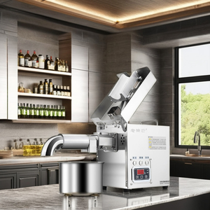 Presse à vis entièrement automatique MJ en acier inoxydable pour usage domestique, pressage à chaud d'olives, d'arachides et de <span class=keywords><strong>germe</strong></span> de maïs pour petites entreprises - Product Image 1