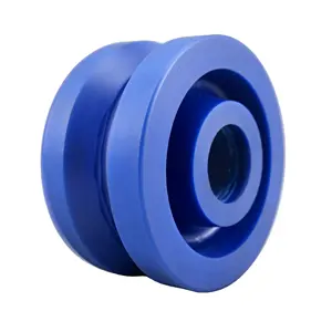 SS High-tech light weight solid Polyurethane PU 5 inch v groove caster wheels heavy duty v groove caster wheels