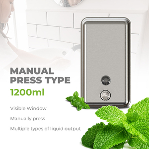 Distributeur de savon vertical FANDA 40 OZ en acier inoxydable brossé fabriqué à Taiwan - Product Image 3