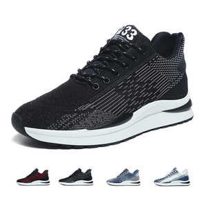 Zapatillas Deportivas Negras de Alta Calidad para Hombre, con Cordones, Aumentan la Estatura, Transpirables, Casuales - Product Image 4