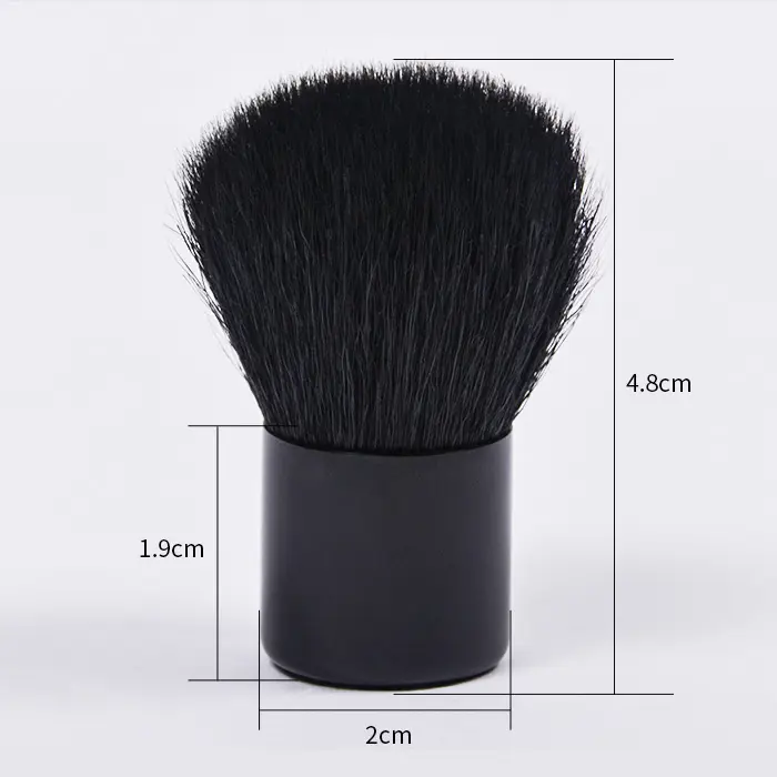 Customization service matt black synthetic hair kabuki blush highlight brush