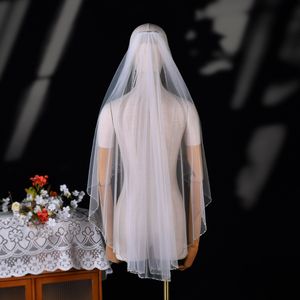 Voile de <span class=keywords><strong>mariée</strong></span> YouLaPan en tulle à bordure perlée de cristaux doux, une couche, pour femme, pour fête, 100 cm, longueur courte, V132 - Product Image 2