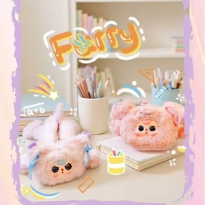 Sac à trois stylos tendance en peluche MH-037 pour <span class=keywords><strong>bébé</strong></span> et enfant de trois ans, cadeau de papeterie, boîte à stylos Frozen, vente en gros - Product Image 2