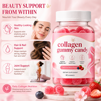 Gomitas de Colágeno de Marca Privada al por Mayor, Gomitas de Colágeno OEM, 60 Unidades, Favorecen la Salud de la Piel, el Cabello, las Uñas y las Articulaciones, Suplemento Dietético, Sabor a Bayas