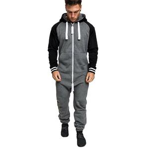 Costume pantalon avec veste pour homme, combinaison, avec capuche, fermeture éclair complète, décontracté - Product Image 2