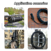 Boîtier de Jonction Fibre Optique Horizontal Extérieur Étanche IP68 24 Cœurs pour Projet FTTH, 24 Ports, Noir Personnalisé, Fermeture Mécanique à Vis pour Réseau