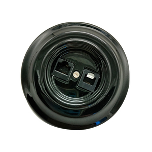 Montage encastré électrique Vintage céramique <span class=keywords><strong>Double</strong></span> ordinateur RJ45 <span class=keywords><strong>prise</strong></span> murale <span class=keywords><strong>Internet</strong></span> universelle <span class=keywords><strong>pour</strong></span> la décoration - Product Image 1