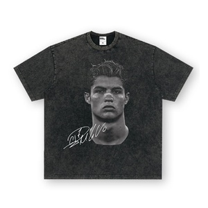 Camiseta de Manga Corta para Hombre BreakSilence <span class=keywords><strong>Cristiano</strong></span> <span class=keywords><strong>Ronaldo</strong></span>, Estampado Urbano Americano, Cuello Redondo, Hombros Caídos, Tejido Grueso - Product Image 4