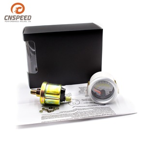 Jauge de pression d'huile CNSPEED 52 mm analogique 12 V universelle pour voiture avec cadran en fibre de carbone - Product Image 5