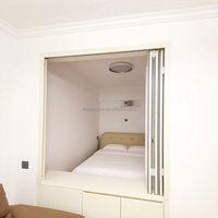 Ventanas Bi-Plegables Horizontales de Aluminio Modernas IBY Personalizadas, Venta al por Mayor de Fábrica, Vidrio Templado Insonorizado y Aislante Térmico