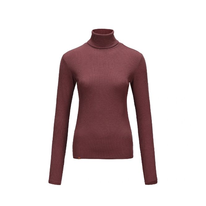 Solarwool Custom Womems Warm Knitted Turtleneck Merino Wool Base Layer