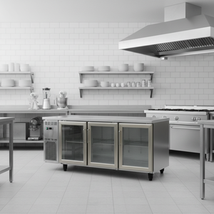 Congelador <span class=keywords><strong>Bajo</strong></span> <span class=keywords><strong>Encimera</strong></span> de Tres Puertas y Gran Capacidad, Refrigerador Comercial Duradero, Resistente a la Corrosión y de Alta Calidad - Product Image 3
