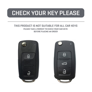 Pour VW Volkswagen <span class=keywords><strong>Polo</strong></span> Golf Passat Beetle Caddy Tiguan Skoda Octavia Kodiaq Seat Leon Altea Coque de clé en TPU à 2/3 boutons - Product Image 2
