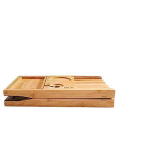 Tre Sang Trọng 2-Trong-1 Giường Bảng & Bồn Tắm Khay Tắm Bồn Tắm Caddy Mở rộng Xà Phòng Nến Rượu Vang Chủ - Product Image 6