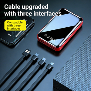 Baterías Portátiles Personalizadas con Logotipo, 10000 mAh, con 4 Cables, Cargador de Batería Portátil para <span class=keywords><strong>iPhone</strong></span> <span class=keywords><strong>y</strong></span> Android, Batería de Respaldo, <span class=keywords><strong>Mini</strong></span> Banco de Energía - Product Image 5