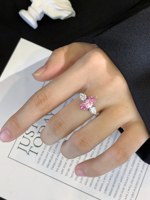 Bague de fiançailles et de mariage en or 18 carats avec trois pierres de moissanite rose marquise de 3,1 carats pour femme - Vente en gros