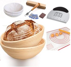 Cesta de fermentación para pan de masa madre, Batidor danés, Tapete de silicona para repostería, Bolsa para pan, Cortador de pan, Raspadores de masa - Product Image 3
