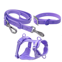 Luxe nouvelle tendance chasse doux imperméable végétalien PVC collier et laisse pour chien néoprène harnais pour chien ensemble