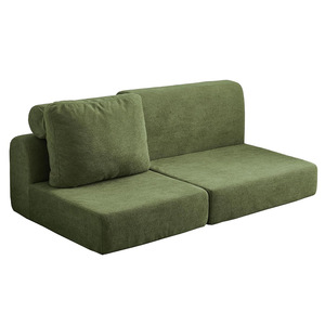 Creativo convertibile a due L-forma di divano letto modulare poltrona sedia compressa spugna lavabile cerniera copertura per uso appartamento - Product Image 6