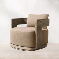 Ensemble de canapés d'extérieur en teck vieilli personnalisé, résistant à l'eau, pour villa, hôtel, patio, mobilier d'extérieur moderne, ensemble de canapés de jardin