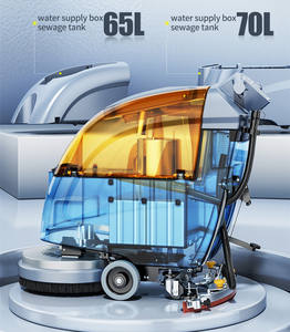 Hete Verkoop Natte En Droge Reiniging Apparatuur Pohir Zelfrijdende Reinigingsmachine Draadloze Compacte Elektrische Vloer Scrubber - Product Image 4