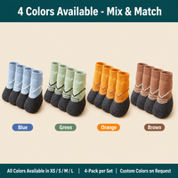 Chaussures imperméables antidérapantes pour chiens de petite taille, bottes douces et confortables pour chiots avec sangle réglable pour la marche en extérieur