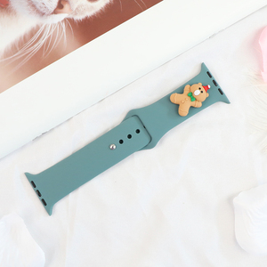 Correas de reloj de silicona personalizadas con decoración de muñeca 3D correa de reloj de pulsera de repuesto para <span class=keywords><strong>Apple</strong></span> <span class=keywords><strong>Watch</strong></span> Se 44mm 40mm brazalete de goma - Product Image 6