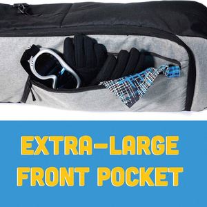 Muestra gratuita: Bolsa de esquí acolchada grande y bolsa con ruedas para esquí y snowboard, con capacidad para dos conjuntos o dos tablas. - Product Image 3