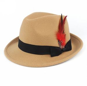 Men Blue Fedora <b>Hats</b>,fedora Cowboy <b>Hat</b> With <b>Feather</b> High Quality and Reasonable Price Character Evergrowing 100% Acrylic Printed - Product Image 6