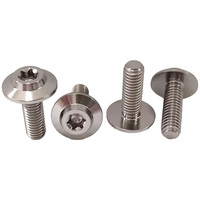 Vis en titane GR5 M6*18mm à tête cylindrique haute résistance, vis Torx interne, vis à tête conique à bride, vis à tête étoile interne, prix usine