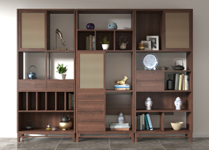 Librería de Madera de Diseño Moderno Personalizada, con Puertas de Vidrio, Mueble de Almacenamiento para Sala de Estar, Hogar u Hotel, Estantería para Libros - Product Image 2