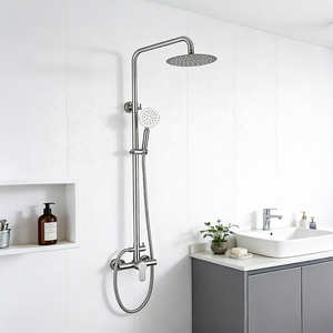 Sistem <span class=keywords><strong>Shower</strong></span> Hujan Dinding Modern dari Baja Anti Karat 2 Fungsi Air Panas Dingin Set <span class=keywords><strong>Shower</strong></span> Kamar Mandi - Product Image 1