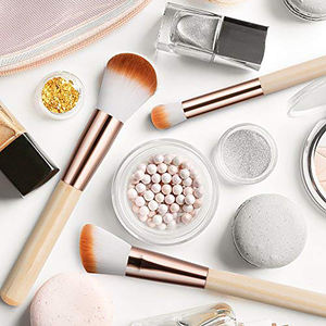 DailyQueen 15 pièces ensemble <span class=keywords><strong>de</strong></span> pinceaux <span class=keywords><strong>de</strong></span> maquillage cosmétiques synthétiques avec manche en bois or <span class=keywords><strong>champagne</strong></span> pour application anti-cernes par les femmes - Product Image 2