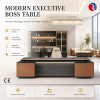 Bureau de direction, table de patron, bureau de PDG, bureau de luxe, mobilier de bureau moderne pour bureau de manager