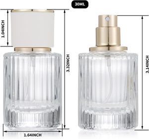 Flacon pulvérisateur de parfum cylindrique en verre transparent vide avec bouchon à vis, rechargeable, pour voyage, 30ml 50ml 100ml, personnalisable avec logo, offre spéciale - Product Image 3