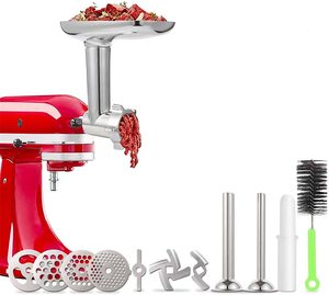 Accessoires pour hachoir à viande pour les mélangeurs de table <span class=keywords><strong>KitchenAid</strong></span> K-28/29/49, hachoir à viande en métal avec tubes à saucisses - Product Image 1