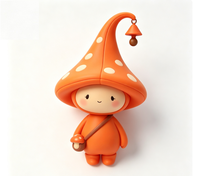 Figurine personnalisée de champignon elfe en PVC et ABS, statue de personnage de dessin animé, usine chinoise OEM, figurine personnalisée pour la vente en gros de produits de marque