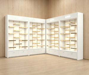 Custom Modern Jewelry Display Cabinets | Wooden Showcase <b>with</b> LED Lights for Jewelry Stores | Turnkey Shop Furniture Solutions - Product Image 1
