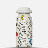 Bouteille d'eau isotherme Vigreat à motif mignon, couvercle rond, en acier inoxydable, gourde de poche portable, motif personnalisé, cadeau quotidien