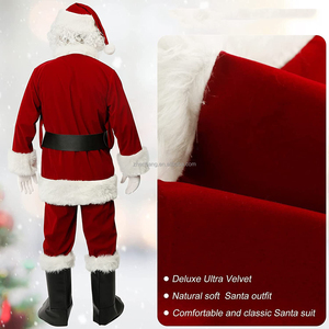 Disfraz de Papá Noel para hombre, disfraz de lujo para adultos, traje de Papá Noel, trajes de Navidad - Product Image 5