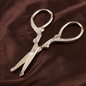<span class=keywords><strong>Ciseaux</strong></span> de couture tranchants en acier inoxydable plaqué <span class=keywords><strong>or</strong></span> vintage, personnalisés en usine, pour broderie - Product Image 4
