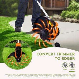 Vertak 2-in-1 Corded String <strong>Trimmer</strong> &amp; Edger, Telescopic 360&deg; Swivel Handle, 5-Setting Adjustable Weed Wacker for Garden Yard - Product Image 2