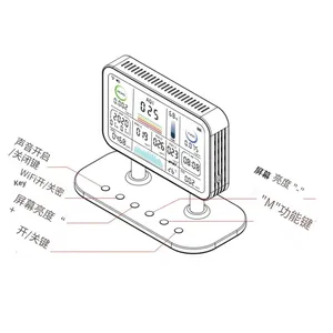 2026 nouveau Tuya Smart 13-en-1 formaldéhyde PM2.5 <span class=keywords><strong>monoxyde</strong></span> <span class=keywords><strong>de</strong></span> <span class=keywords><strong>carbone</strong></span> <span class=keywords><strong>dioxyde</strong></span> <span class=keywords><strong>de</strong></span> <span class=keywords><strong>carbone</strong></span> TVOC détecteur <span class=keywords><strong>de</strong></span> qualité <span class=keywords><strong>de</strong></span> l'air intérieur - Product Image 5