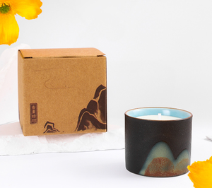 Bougie parfumée artisanale en céramique rétro, motif Montagne <span class=keywords><strong>des</strong></span> Mille Milles, pour la maison, en cire végétale, cadeau idéal pour les fêtes et les mariages - Product Image 6