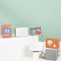 Boîte à chaîne suspendue mini créative MM, conteneur de rangement pour porte-clés, boîte en fer blanc à couvercle coulissant pour articles de confidentialité et pilules