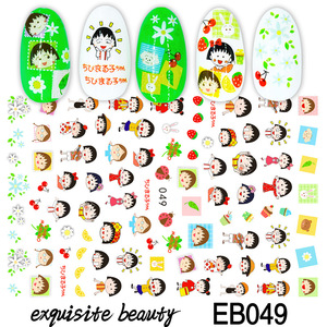 Cartoon Character <b>Nail</b> Art <b>Decals</b> Mixed Color 3D Plastic Child Safe Stickers for Salon DIY Manicure Design - Product Image 2