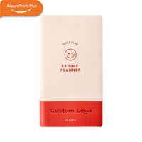 Carnet de notes à couverture rigide en PU bicolore 48K, reliure thermique, logo personnalisé, papier ligné 80g, gestion du temps d'étude, planificateur de travail
