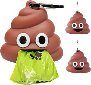 Distributeur de sacs à déjections pour animaux de compagnie en forme d'os en plastique pour usage extérieur - Product Image 1